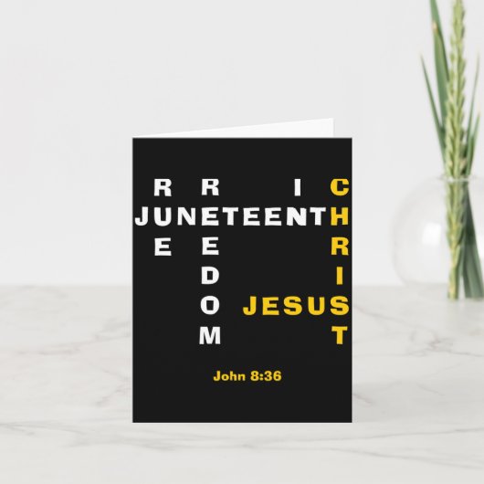 ware vrijheid in Jezus christelijke Juneteenth Kaart (Voorkant)