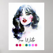 Ware Winter Type Seizoensgebonden Kleurenanalyse K Poster (Voorkant)