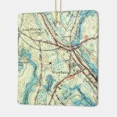 Wareham MA Map Keramisch Ornament (Links)