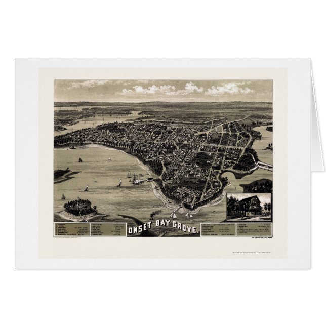 Wareham, MA Panoramic Map - 1885 (Voorkant Horizontaal)