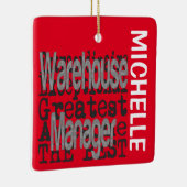 Warehouse Manager Extraordinaire CUSTOM Keramisch Ornament (Rechts)