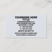 Warehouse Manager Visitekaartje (Achterkant)