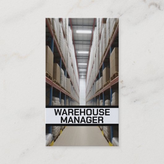 Warehouse Manager Visitekaartje (Voorkant)