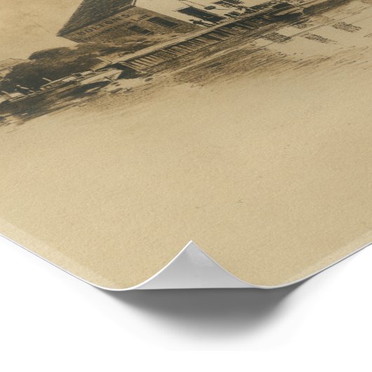 Warehouses Schuylkill River  1922 Print (Hoek)