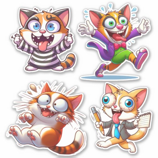 Waren allemaal boos hier kat Sticker (Voorkant)