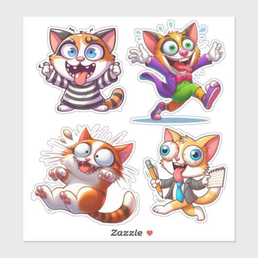 Waren allemaal boos hier kat Sticker (Vel)