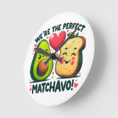 Waren de Perfecte Matchavo Schattige Koppels Ronde Klok (Hoek)