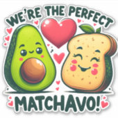 Waren de Perfecte Matchavo Schattige Koppels Sticker (Voorkant)