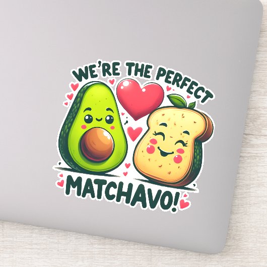Waren de Perfecte Matchavo Schattige Koppels Sticker (Detail)
