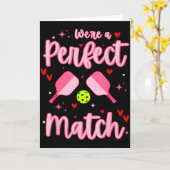 Waren een perfecte match Grappige Pickleball Valen Kaart (Gele Bloem)