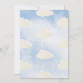 Waren op Cloud 9 Modern Typography Baby shower Kaart (Achterkant)