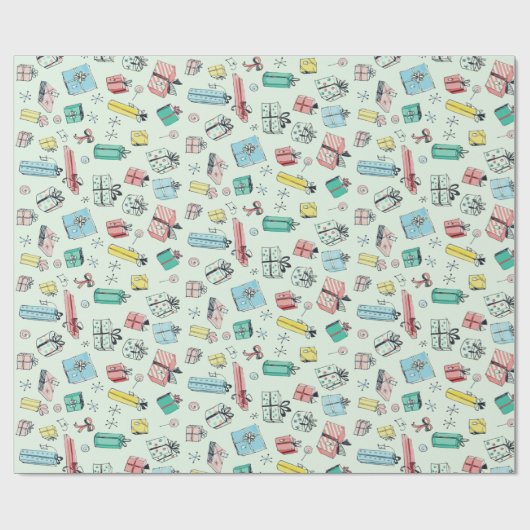  warenhuis geschenken Mint Green Cadeaupapier (Vlak)