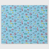  warenhuis geschenken Sky Blue Cadeaupapier (Vlak)