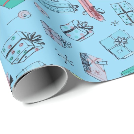  warenhuis geschenken Sky Blue Cadeaupapier (Rol Hoek)