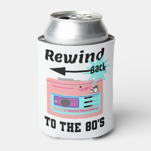 waRewind Terug naar de jaren 80 Blikjeskoeler (Blikje Voorkant)