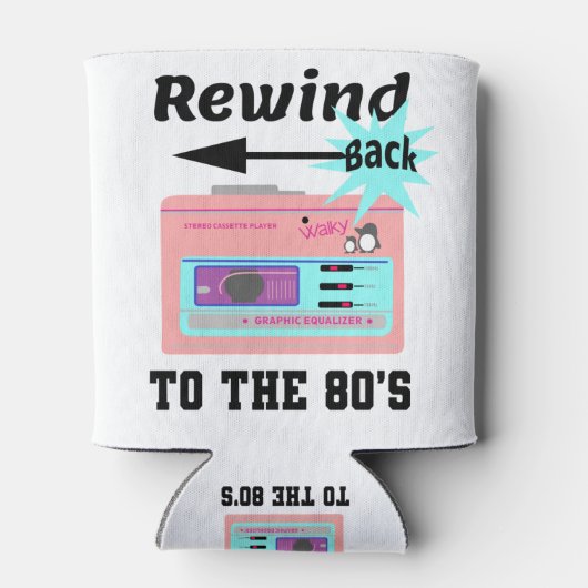 waRewind Terug naar de jaren 80 Blikjeskoeler (Achterkant)