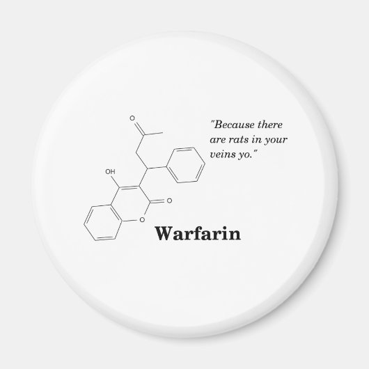 Warfarine (Blood Thinner) Magneet (Voorkant)