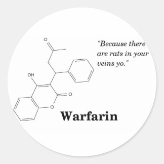 Warfarine (Blood Thinner) Ronde Sticker