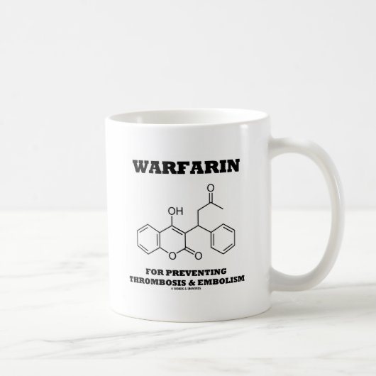 Warfarine ter voorkoming van trombose en embolie koffiemok (Rechts)