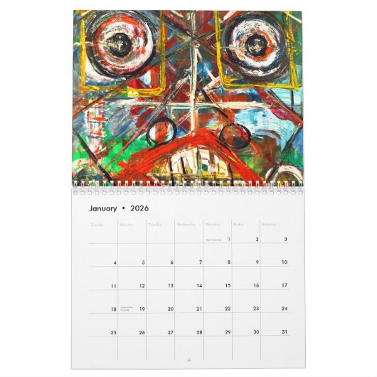 Warfelworks Kunstkalender voor 2025 Kalender (Jan 2026)