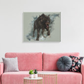 Warg Canvas Afdruk (Insitu (Woonkamer))