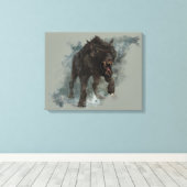 Warg Canvas Afdruk (Insitu (Houten vloer))