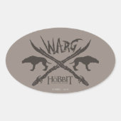 Warg Movie-pictogram Ovale Sticker (Voorkant)