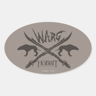 Warg Movie-pictogram Ovale Sticker
