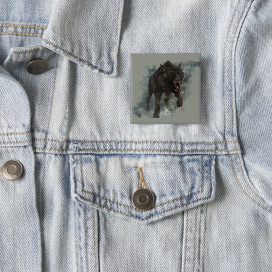 Warg Vierkante Button 5,1 Cm (In situ)