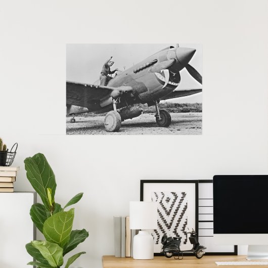 Warhawk P40 1943 Poster (Thuiskantoor)