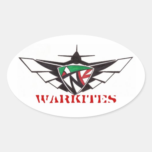 Warkieten-Sticker Ovale Sticker (Voorkant)