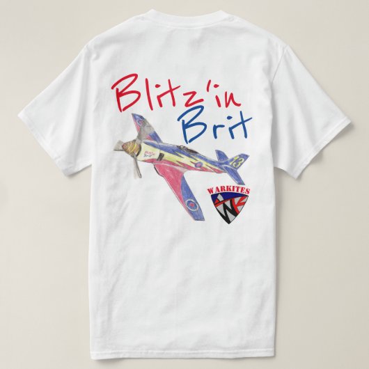 Warkites "Blitz'in Brit" Zee Fury Racer T-shirt (Design achterkant)