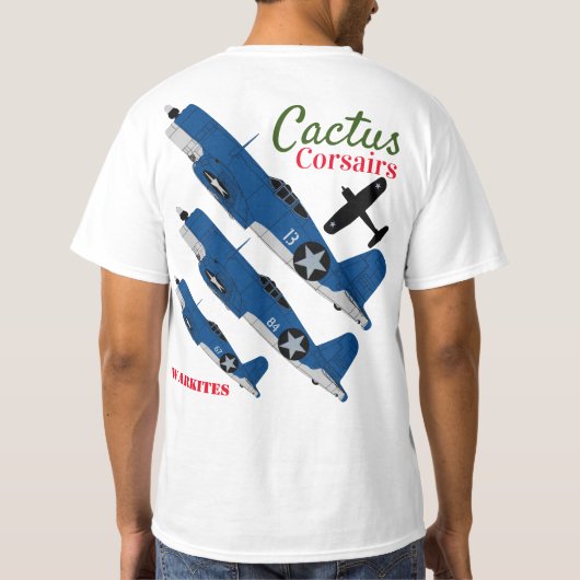 Warkites "Cactus Corsairs" F4U-1 T-shirt (Achterkant)