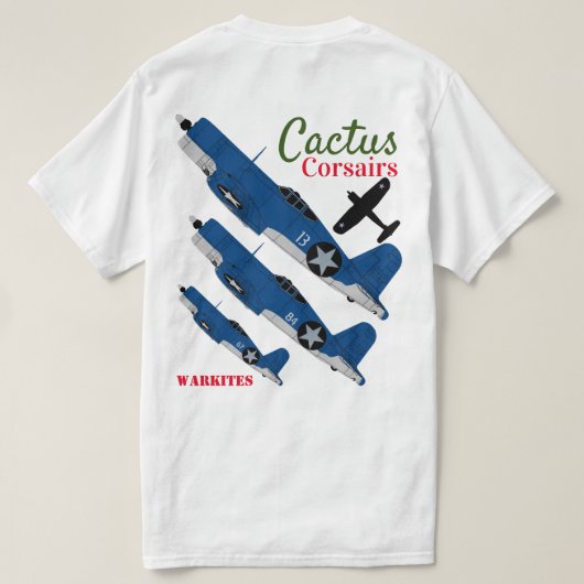 Warkites "Cactus Corsairs" F4U-1 T-shirt (Design achterkant)