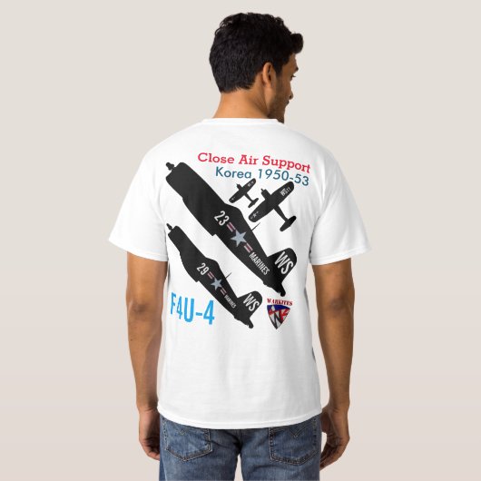 Warkites F4u-4 Corsair Korea T-shirt (Achterkant volledig)