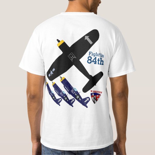 Warkites F4u Corsair Fight'in 84th T-Shirt-2 T-shirt (Achterkant)