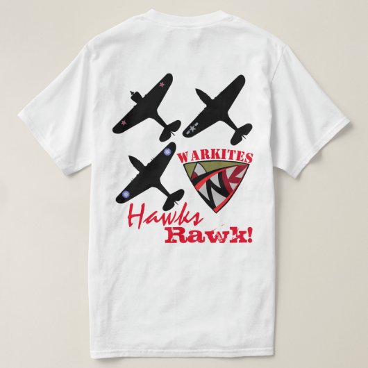 Warkites Hawks Rawk! T-shirt (Design achterkant)