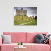 Warkworth Castle in Northumberland, Engeland Canvas Afdruk (Insitu (Woonkamer))