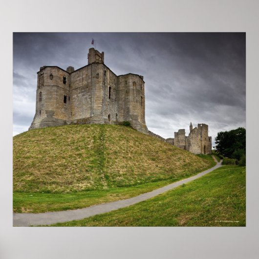 Warkworth Castle in Northumberland, Engeland Poster (Voorkant)