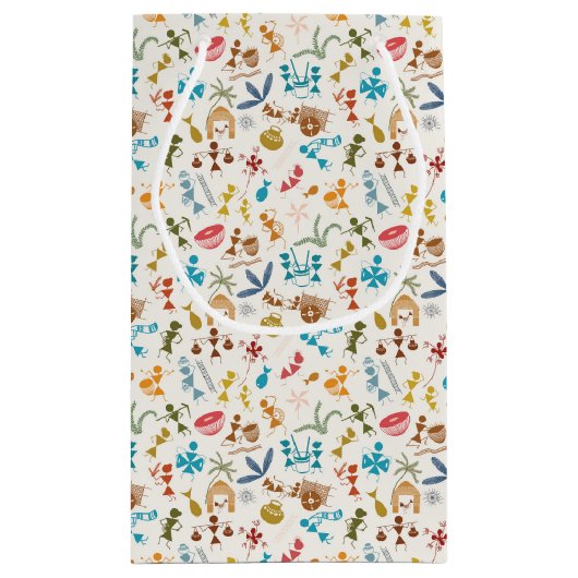 Warli Fest Gift Bag Klein Cadeauzakje (Achterkant)