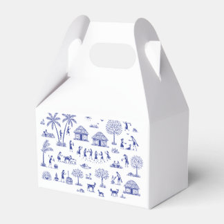 Warli-kunst Indiase Tribale Illustratie Bedankdoosjes