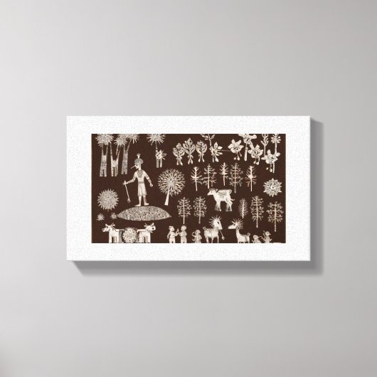 Warli Paint Canvas Afdruk (Voorkant)