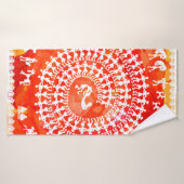Warli schilderij - traditioneel getekend met de ha badhanddoek (Badhanddoek)