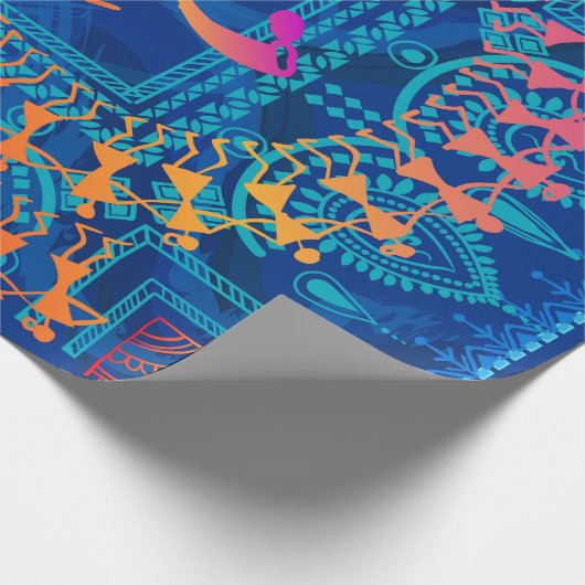 Warli schilderij - traditioneel getekend met de ha cadeaupapier (Hoek)