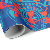 Warli schilderij - traditioneel getekend met de ha cadeaupapier (Rol Hoek)