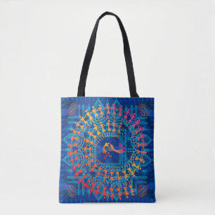 Warli schilderij - traditioneel getekend met de ha tote bag