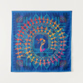 Warli schilderij - traditioneel getekend met de ha wandkleed (Voorkant (horizontaal))