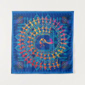 Warli schilderij - traditioneel getekend met de ha wandkleed (Voorkant)