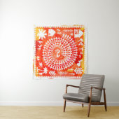 Warli schilderij - traditioneel getekend met de ha wandkleed (In Situ (horizontaal))