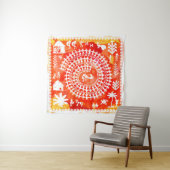 Warli schilderij - traditioneel getekend met de ha wandkleed (In situ)